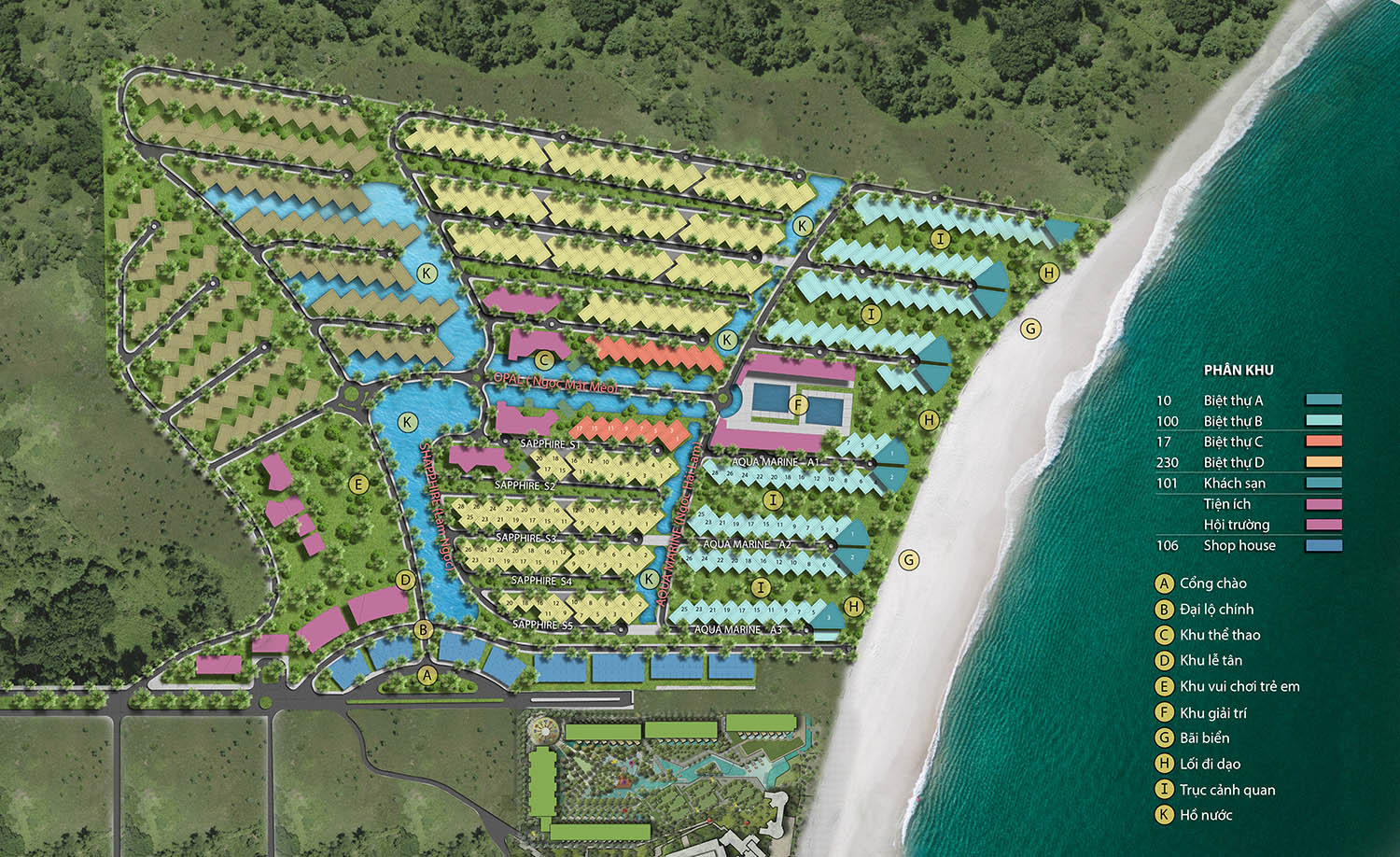 Mặt bằng tổng quan Premier Village Kem Beach Resort