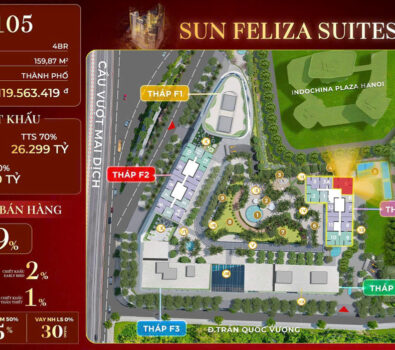 Bán căn góc 4 ngủ F6-3105 diện tích 159m2 tại Sun Feliza Suites Bán căn góc 4 ngủ F6-3105 diện tích 159m2 tại Sun Feliza Suites